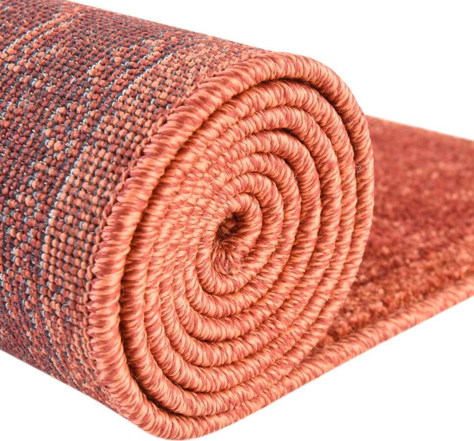 Unique Loom Indoor Rugs - La Jolla Modern Palace Rectangular Rug Orange
