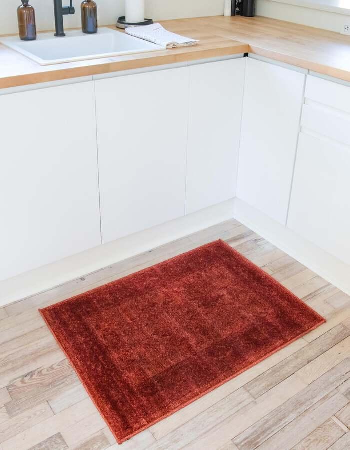 Unique Loom Indoor Rugs - La Jolla Modern Palace Rectangular Rug Orange