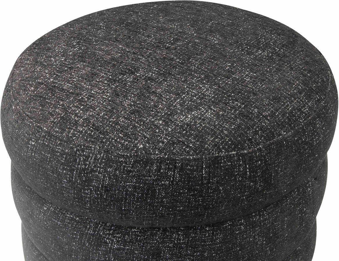 Tov Furniture Ottomans & Stools - Ladder Black Tweed Ottoman Black
