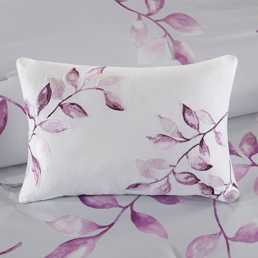 Olliix.com Comforters & Blankets - Lafael Complete Comforter and Cotton Sheet Set Purple Full