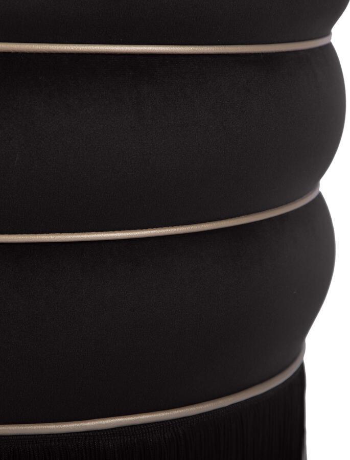 Tov Furniture Ottomans & Stools - Lakka Black Velvet Ottoman