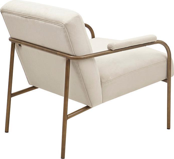 Olliix.com Accent Chairs - Lampert Upholstered Open Arm Metal Leg Accent chair Bronze