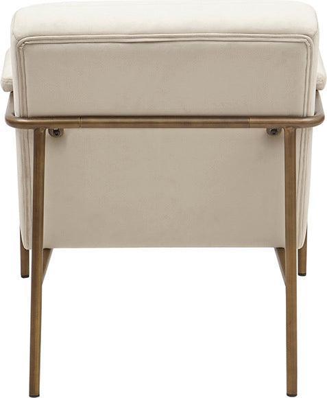 Olliix.com Accent Chairs - Lampert Upholstered Open Arm Metal Leg Accent chair Bronze