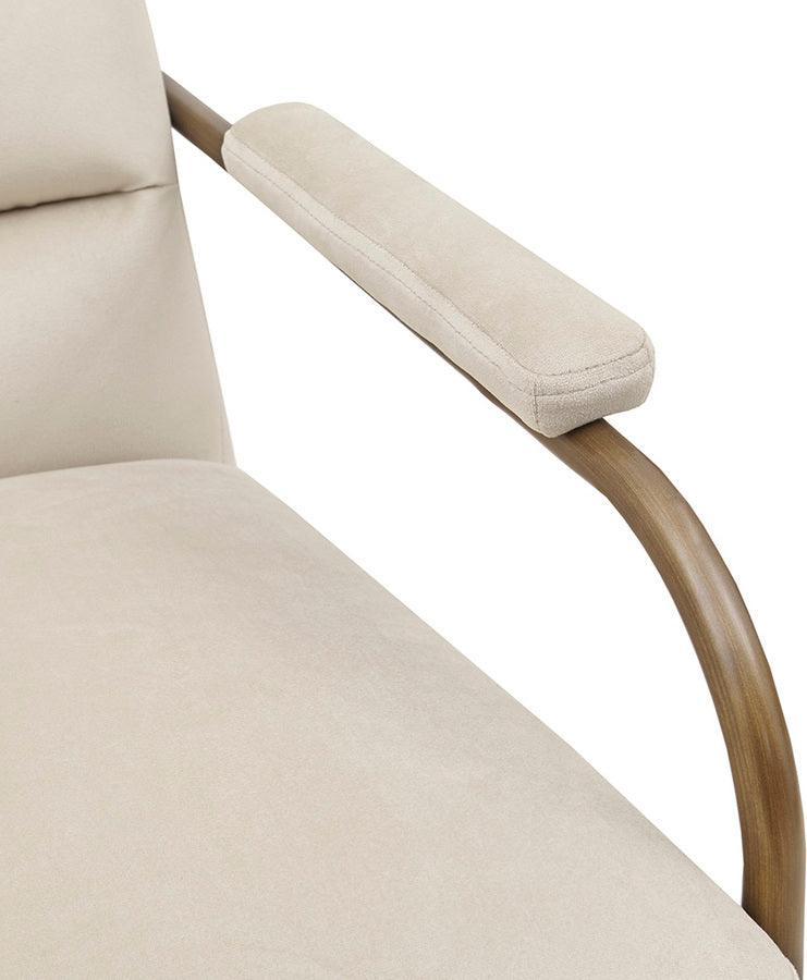 Olliix.com Accent Chairs - Lampert Upholstered Open Arm Metal Leg Accent chair Bronze