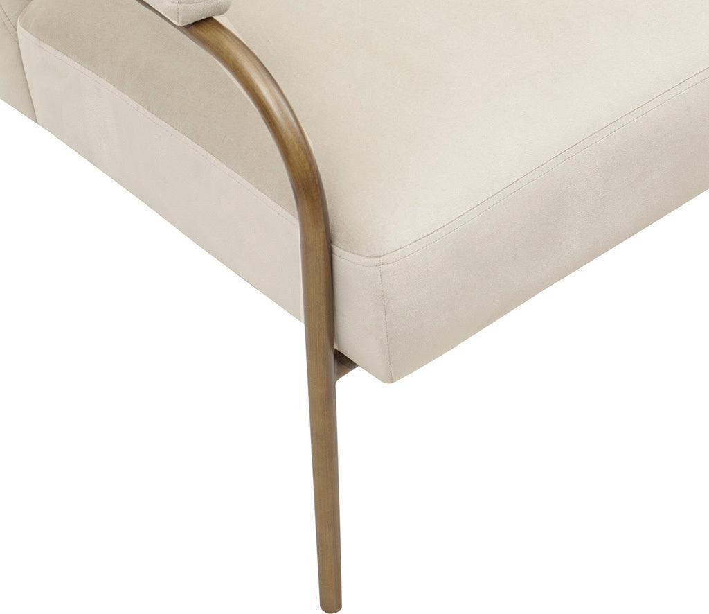 Olliix.com Accent Chairs - Lampert Upholstered Open Arm Metal Leg Accent chair Bronze