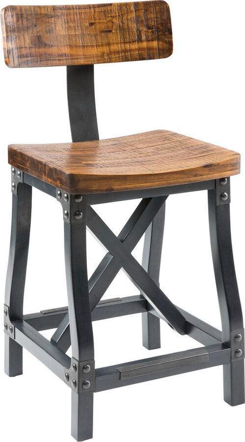 Olliix.com Barstools - Lancaster Counter Stool with Back Amber