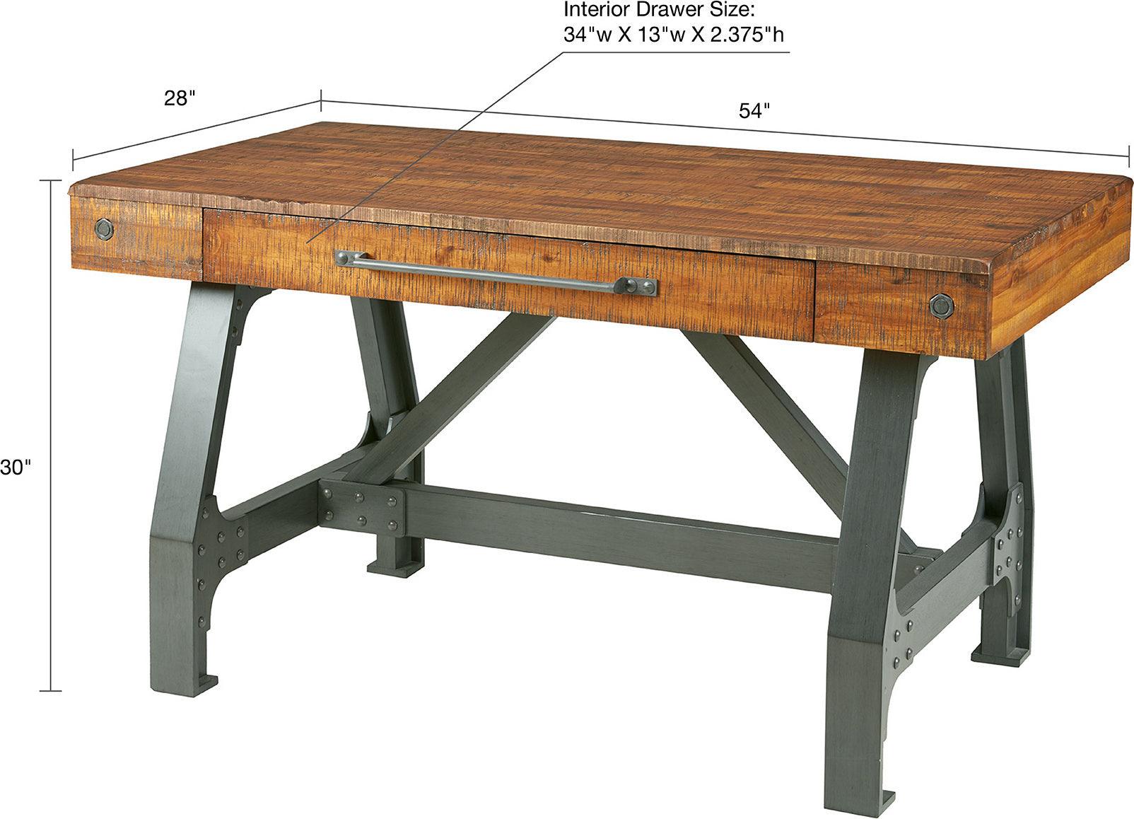 Olliix.com Desks - Lancaster Desk Amber & Graphite