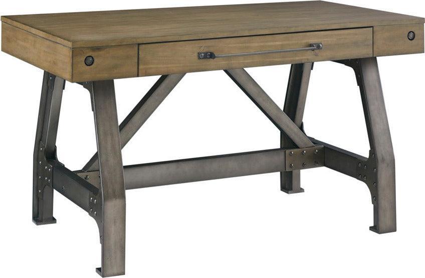 Olliix.com Desks - Lancaster Desk Oak & Silver