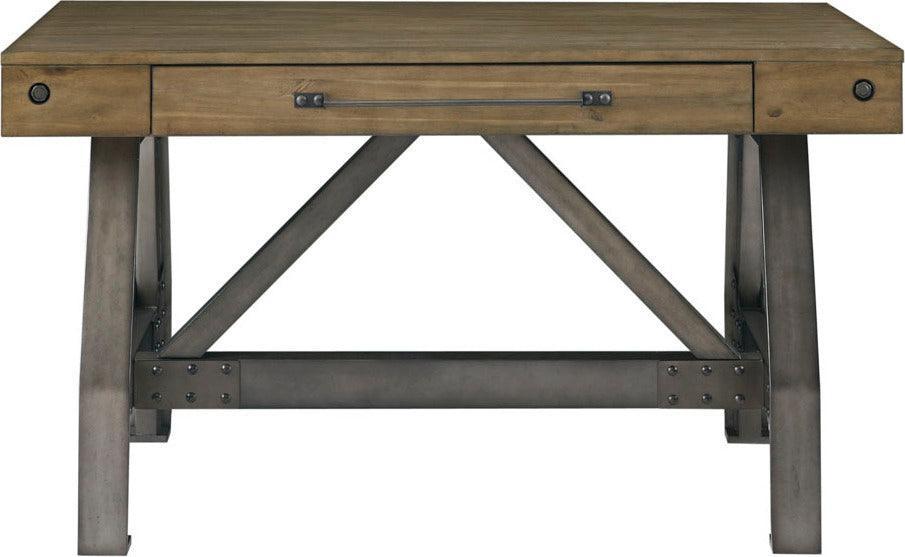 Olliix.com Desks - Lancaster Desk Oak & Silver