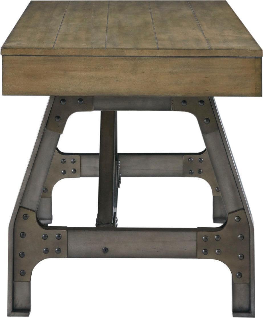 Olliix.com Desks - Lancaster Desk Oak & Silver
