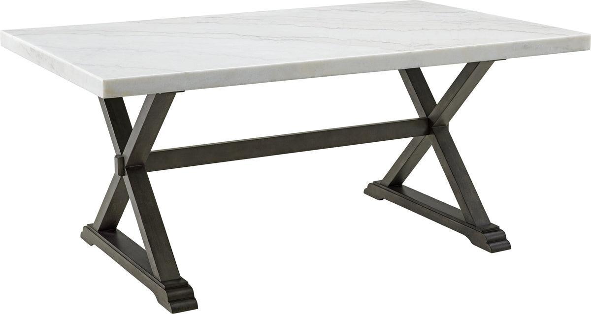 Elements Dining Tables - Landon Marble Dining Table White