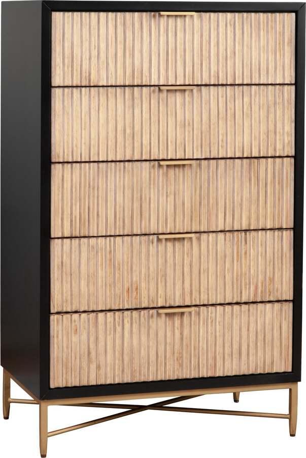 Alpine Furniture Chest of Drawers - Larsen Chest (Black)