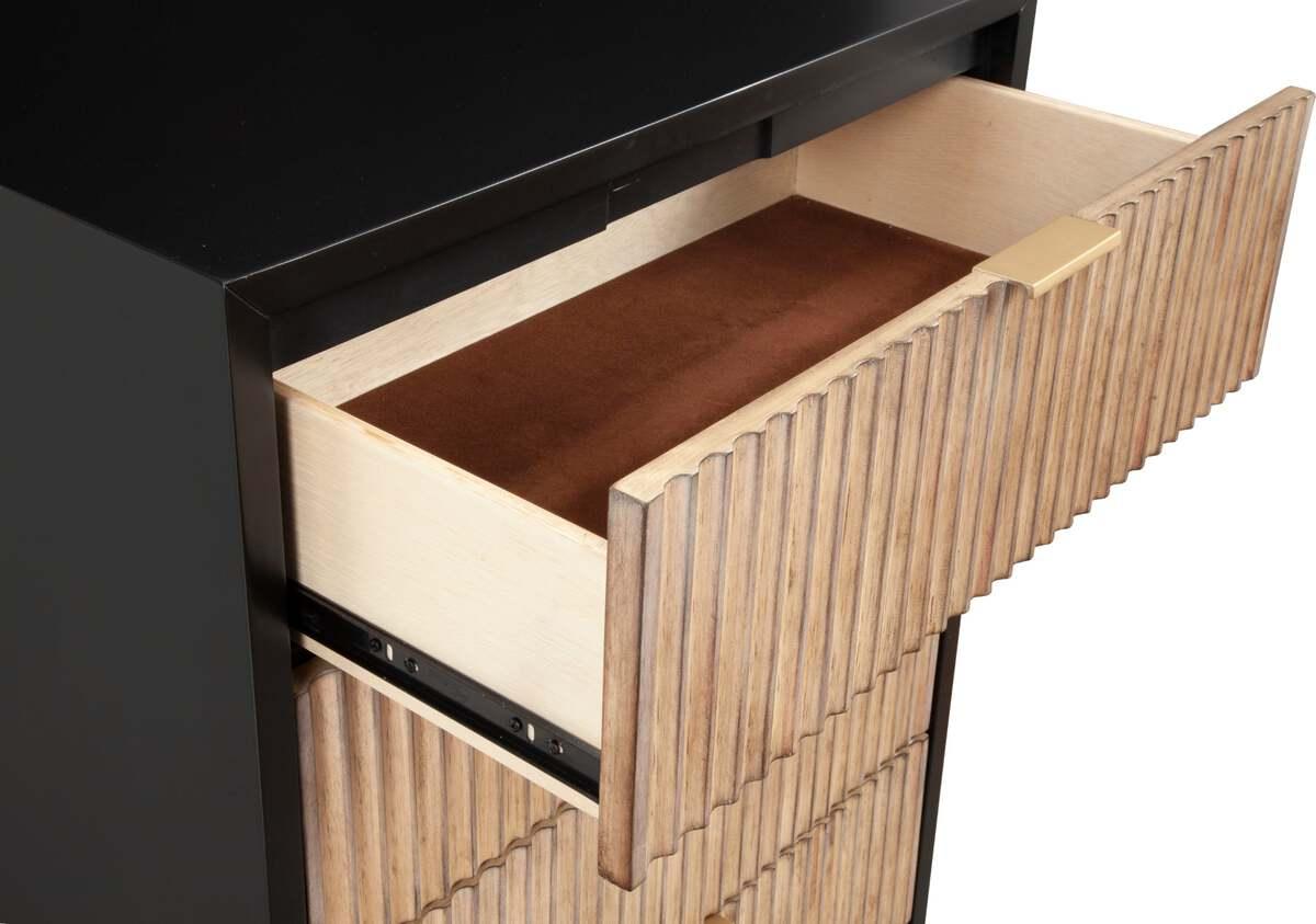 Alpine Furniture Chest of Drawers - Larsen Chest (Black)
