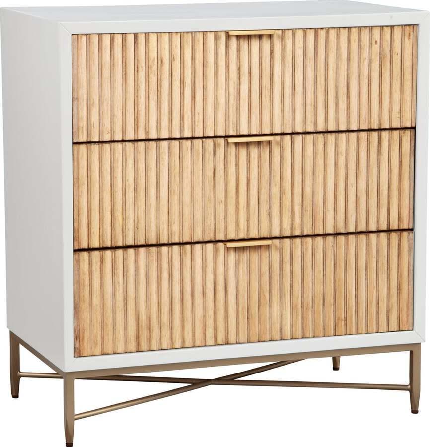 Alpine Furniture Chest of Drawers - Larsen Small Chest (White)