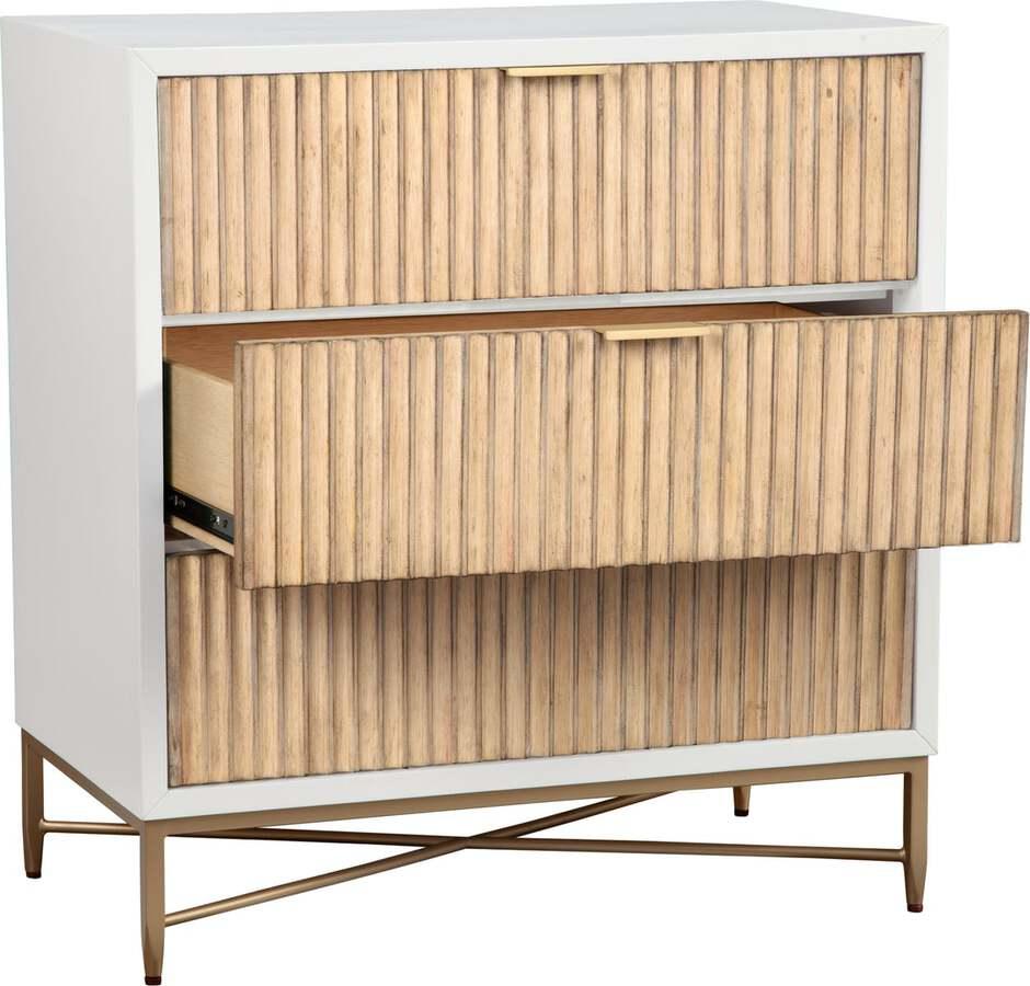 Alpine Furniture Chest of Drawers - Larsen Small Chest (White)