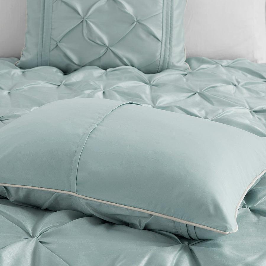 Olliix.com Comforters & Blankets - Laurel 7 Piece Tufted Comforter Set Seafoam Queen