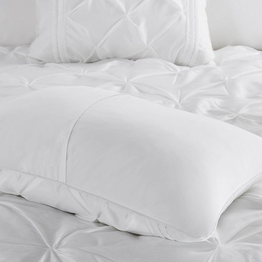 Olliix.com Comforters & Blankets - Laurel 7 Piece Tufted Comforter Set White Queen
