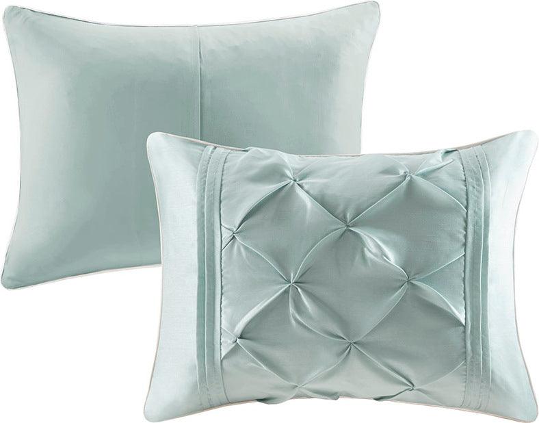 Olliix.com Comforters & Blankets - Laurel Farm House 7 Piece Tufted Comforter Set Seafoam King