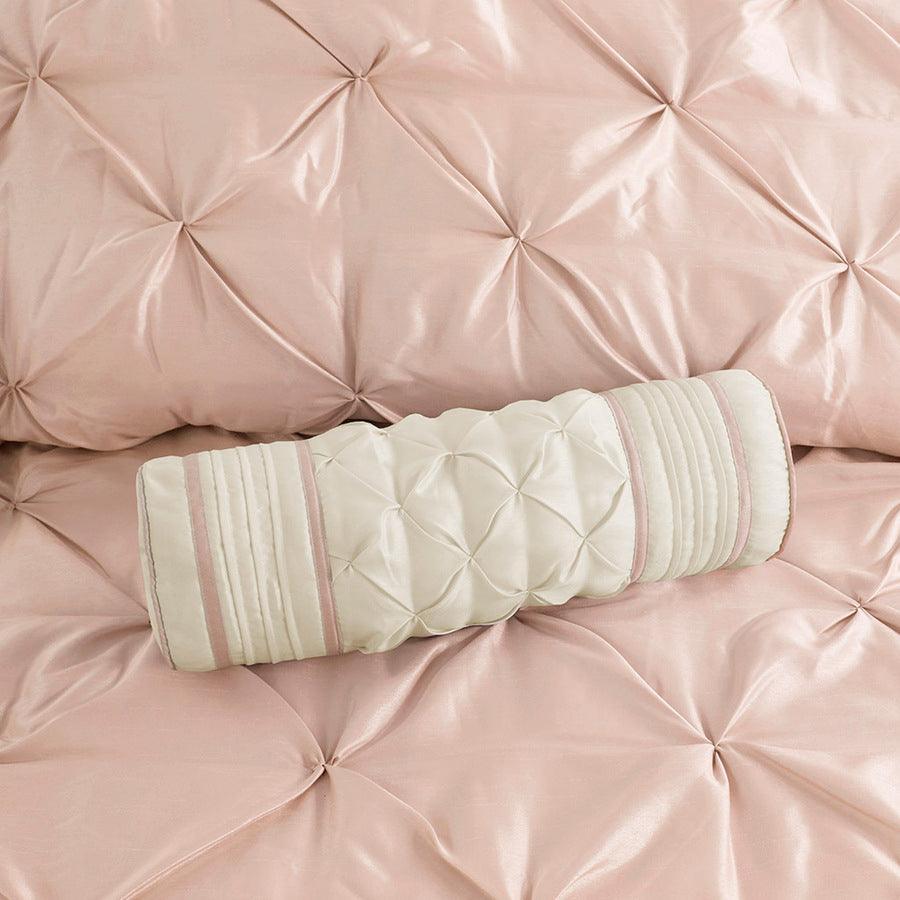 Olliix.com Comforters & Blankets - Laurel Glam 7 Piece Tufted Comforter Set Blush Cal King