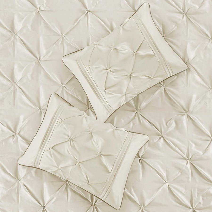 Olliix.com Comforters & Blankets - Laurel Global Inspired 7 Piece Tufted Comforter Set Ivory Full