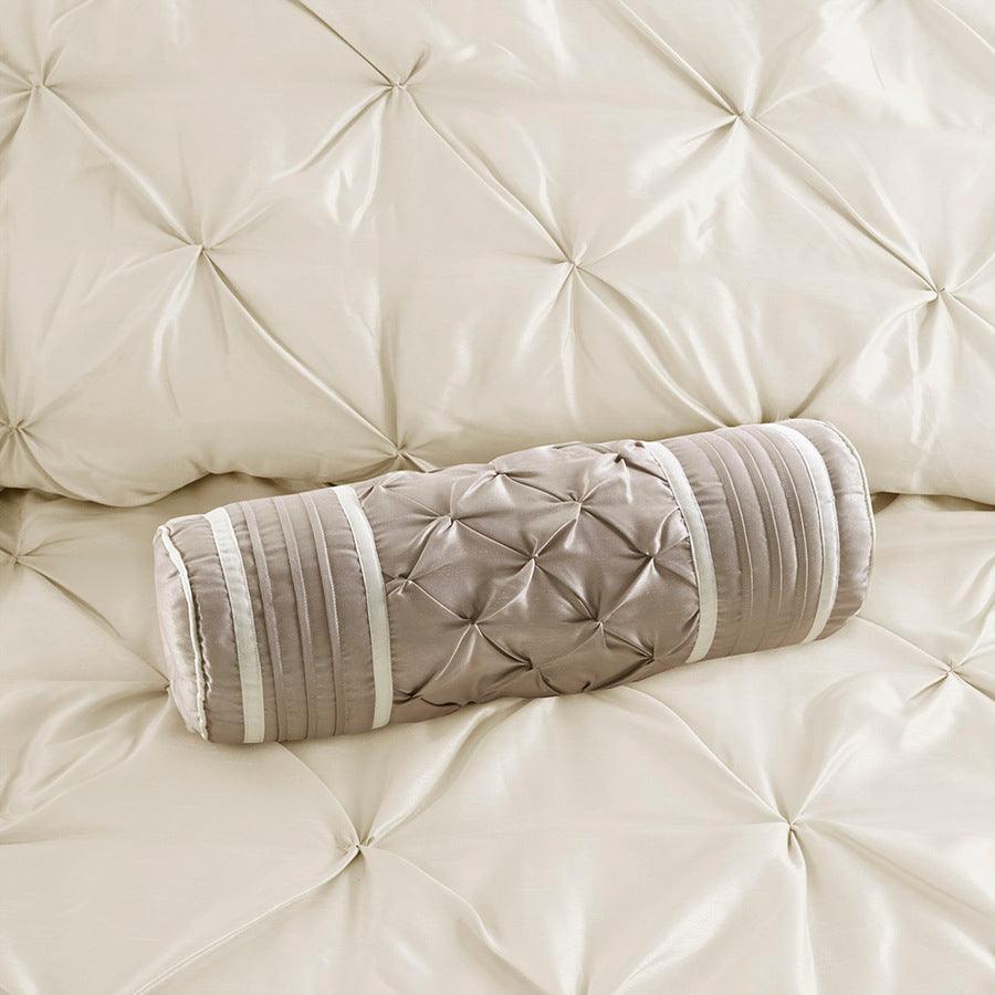 Olliix.com Comforters & Blankets - Laurel Global Inspired 7 Piece Tufted Comforter Set Ivory Full