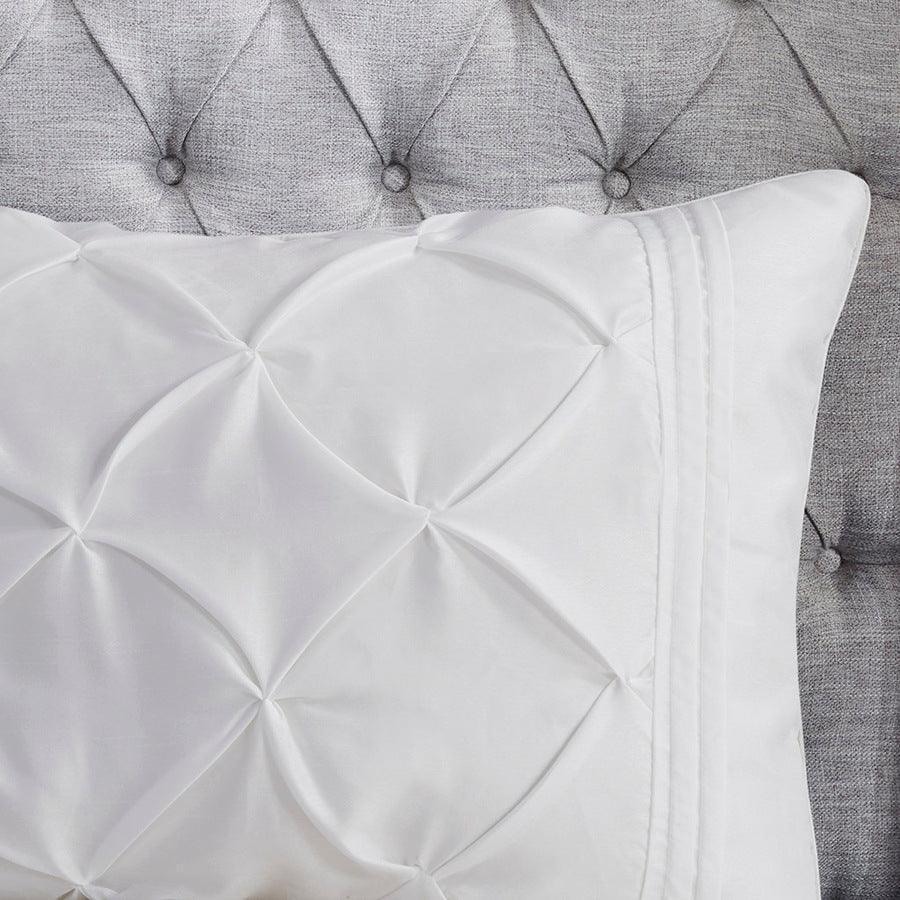 Olliix.com Comforters & Blankets - Laurel King 7 Piece Tufted Comforter Set White