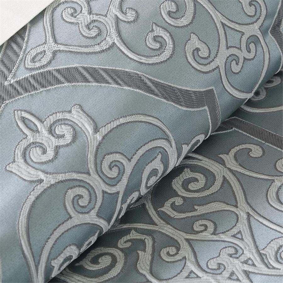 Olliix.com Comforters & Blankets - Lavine 12 Piece Complete Bed Set Blue Cal King