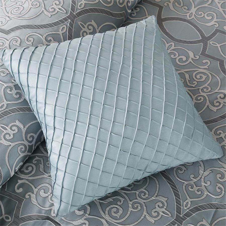Olliix.com Comforters & Blankets - Lavine 12 Piece Complete Bed Set Blue Cal King