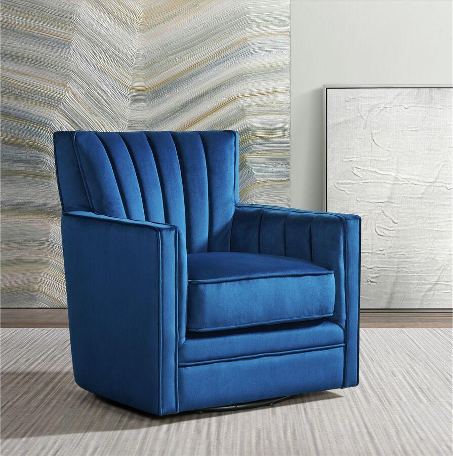 Elements Accent Chairs - Lawson Swivel Chair Cobalt