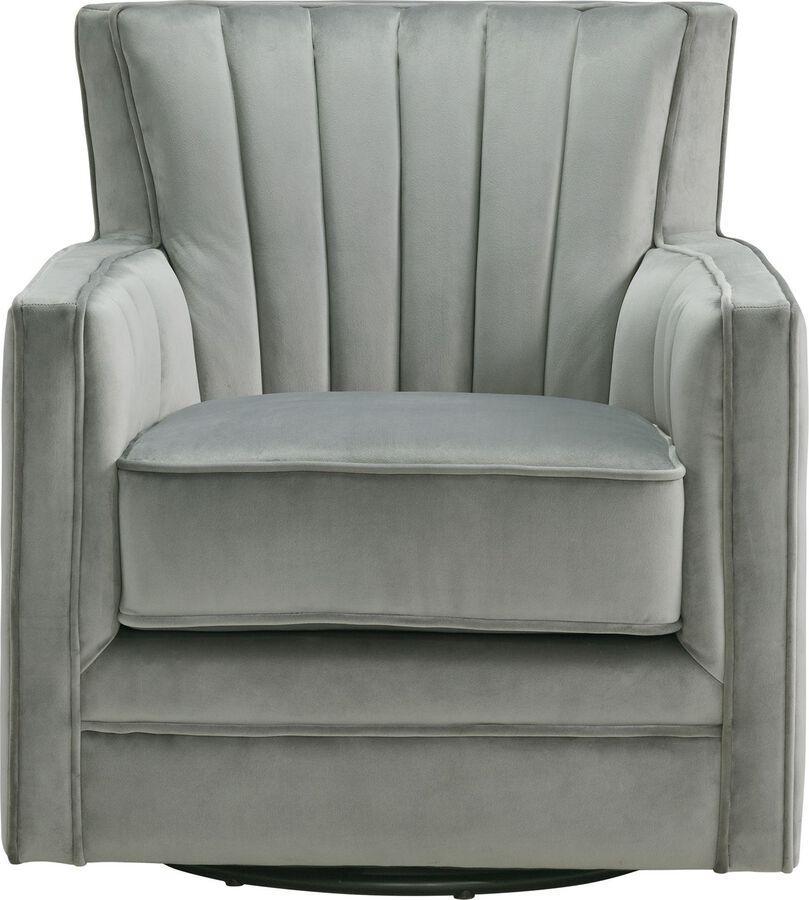 Elements Accent Chairs - Lawson Swivel Chair in Gun Metal