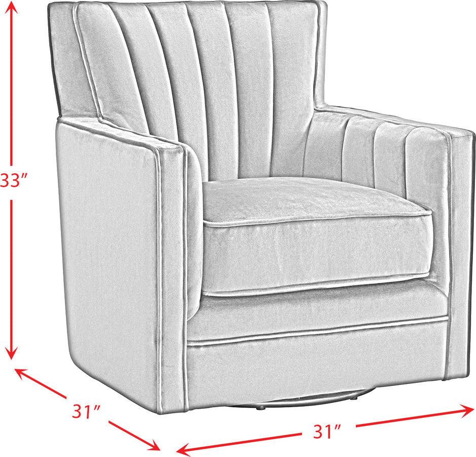 Elements Accent Chairs - Lawson Swivel Chair in Gun Metal