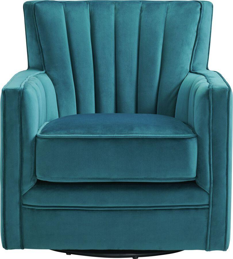 Elements Accent Chairs - Lawson Swivel Chair in Peacock