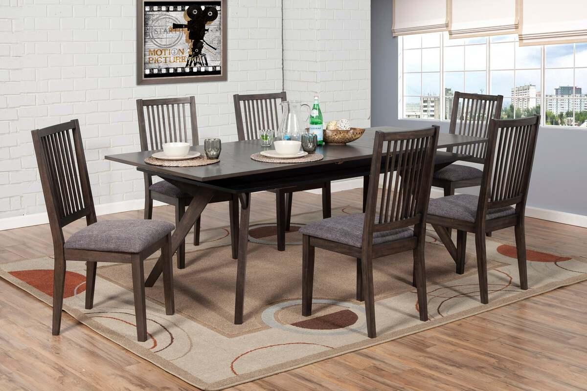 Alpine Furniture Dining Tables - Lennox Rectangular Extension Dining Table Dark Tobacco