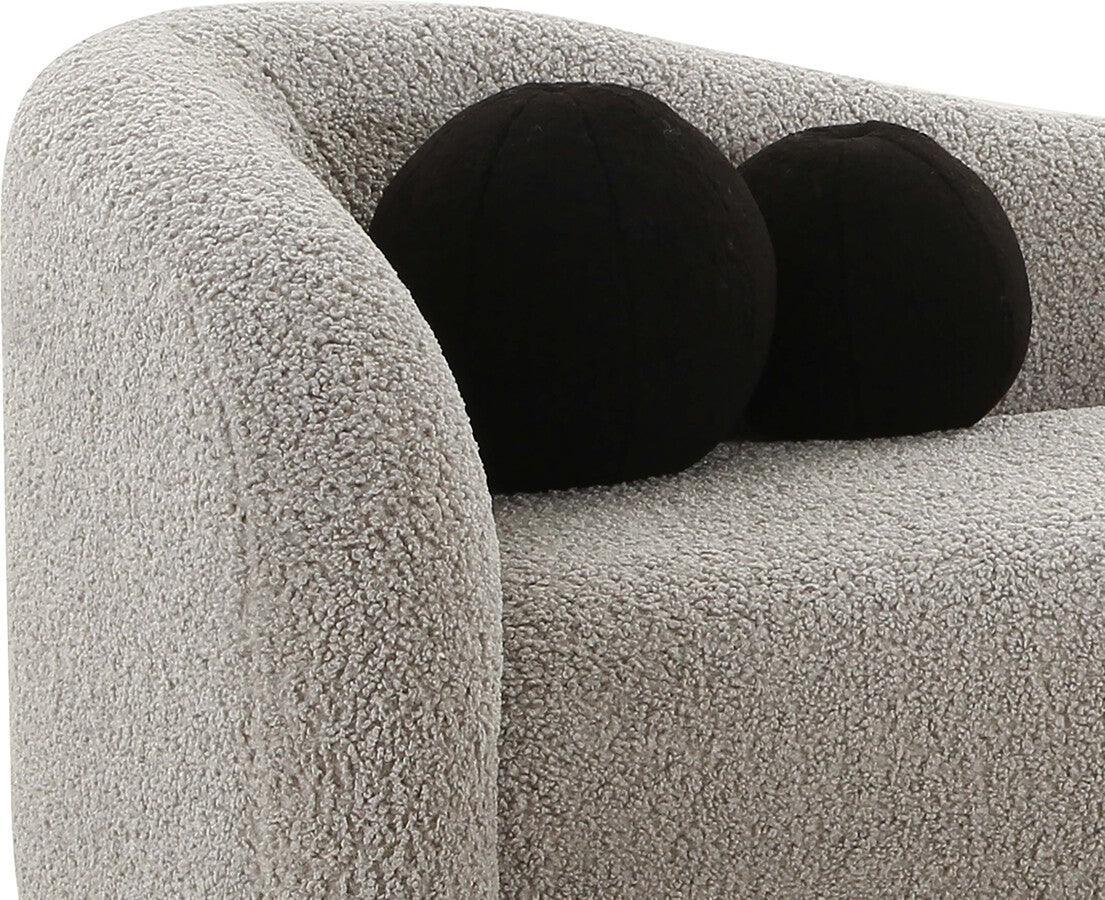 Tov Furniture Sofas & Couches - Leonie Grey Faux Shearling Sofa