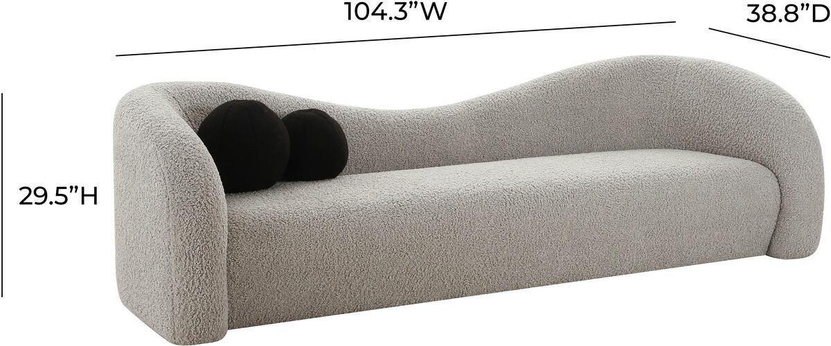 Tov Furniture Sofas & Couches - Leonie Grey Faux Shearling Sofa