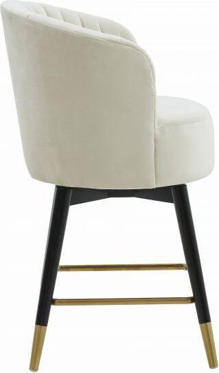 Tov Furniture Barstools - Liana Cream Velvet Swivel Stool