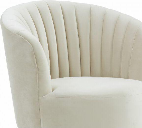 Tov Furniture Barstools - Liana Cream Velvet Swivel Stool
