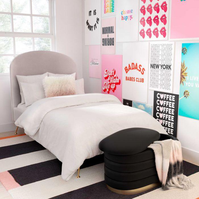Tov Furniture Benches - Lillian Black Velvet Storage Bench