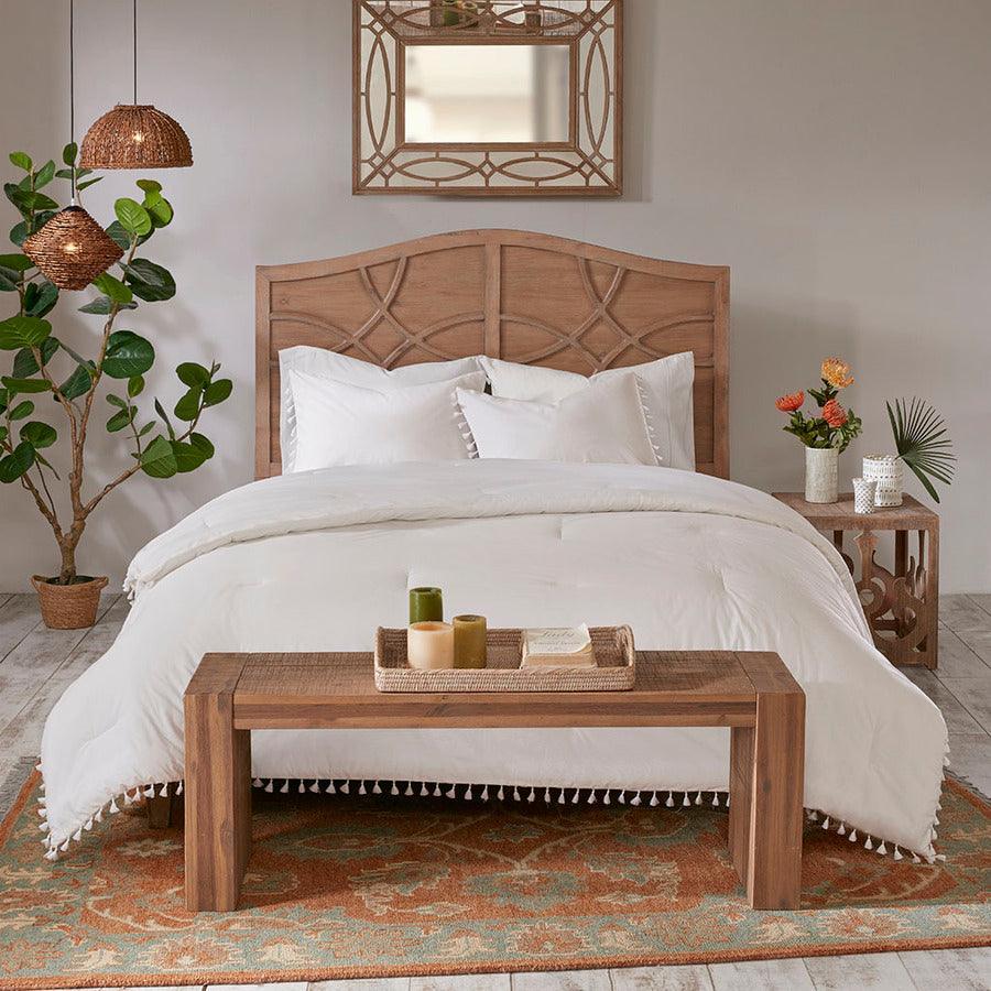 Olliix.com Comforters & Blankets - Lillian Cotton Comforter Set Ivory Full/Queen