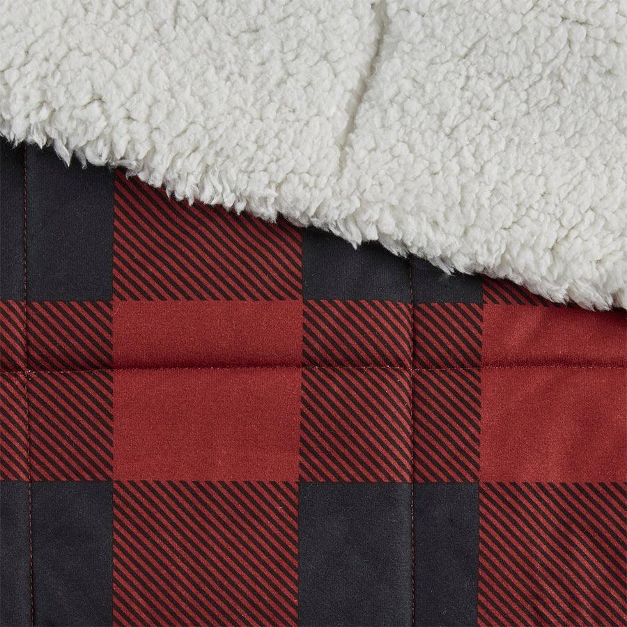 Olliix.com Pillows & Throws - Linden Cabin Oversized Softspun Down Alternative Throw 50x70" Red