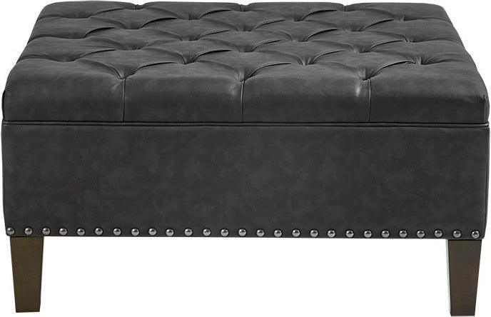 Olliix.com Ottomans & Stools - Lindsey Tufted Square Cocktail Ottoman Charcoal