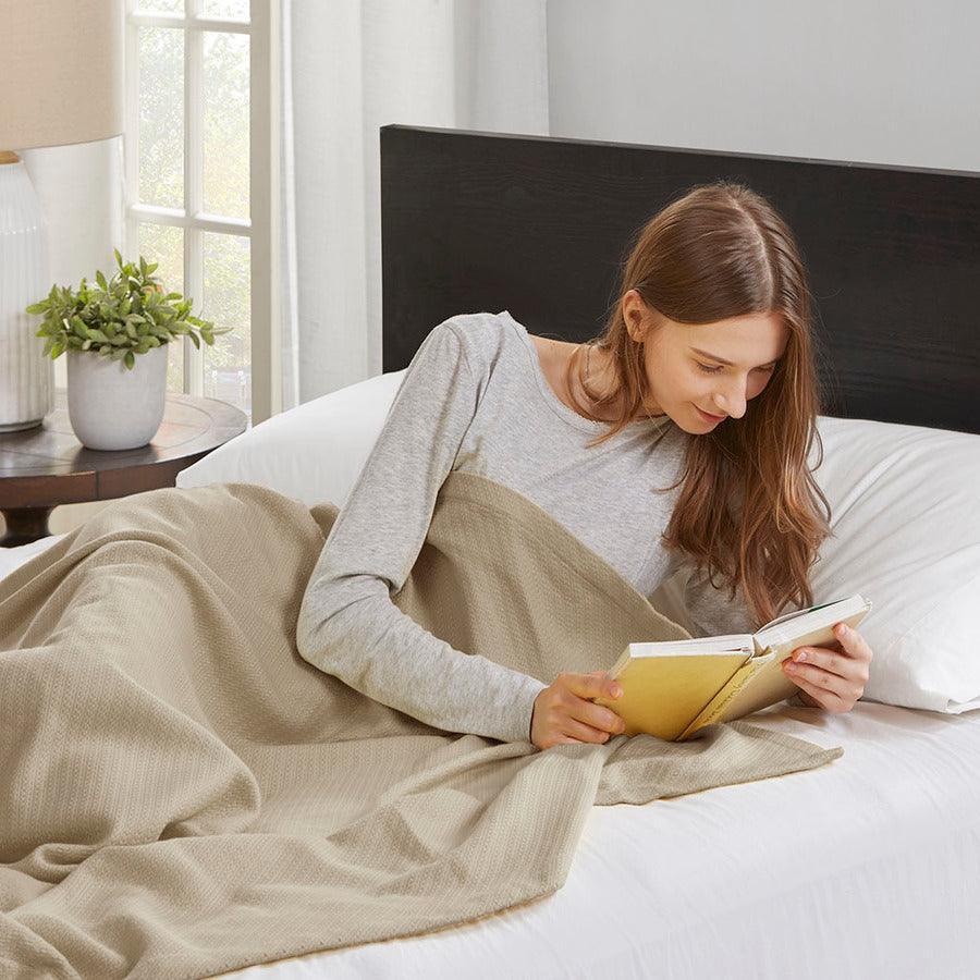 Olliix.com Comforters & Blankets - Liquid Cotton Blanket Full/Queen Linen