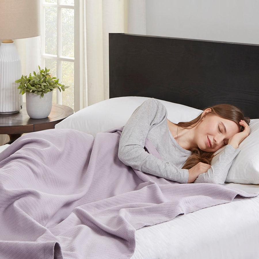 Olliix.com Comforters & Blankets - Liquid Cotton Blanket King Lilac