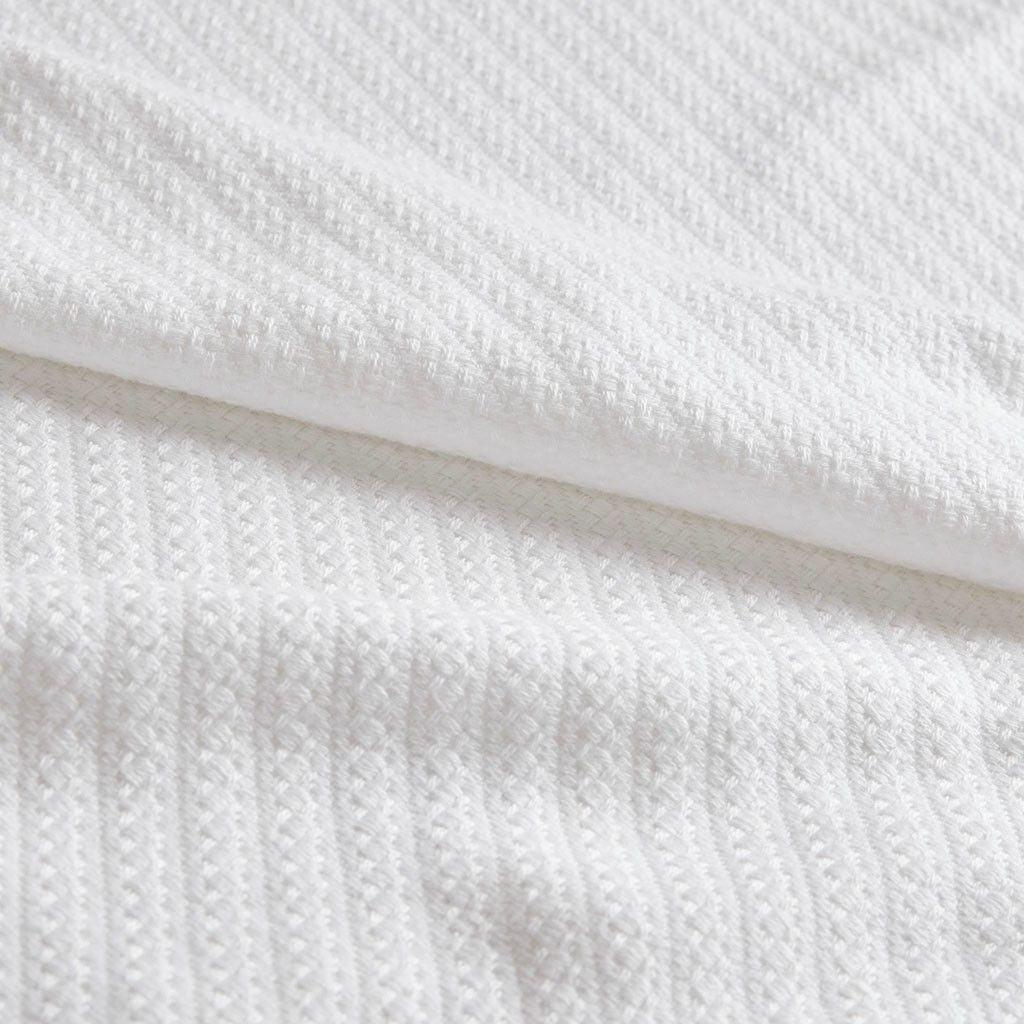 Olliix.com Comforters & Blankets - Liquid Cotton Full | Queen Blanket White