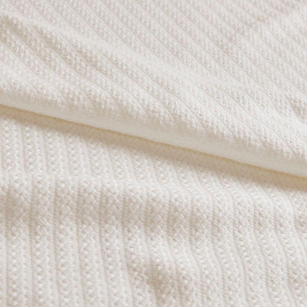 Olliix.com Comforters & Blankets - Liquid Cotton Twin Blanket Ivory