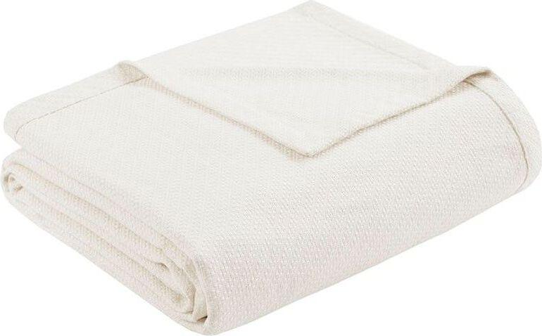 Olliix.com Comforters & Blankets - Liquid Cotton Twin Blanket Ivory