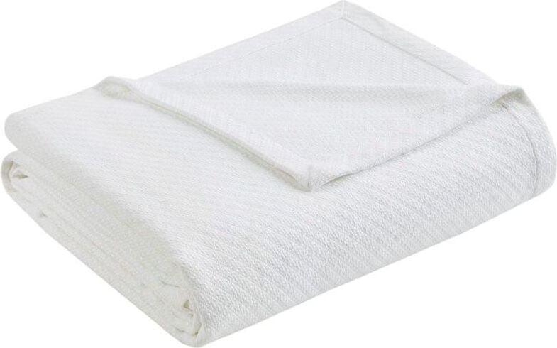 Olliix.com Comforters & Blankets - Liquid Cotton Twin Blanket White