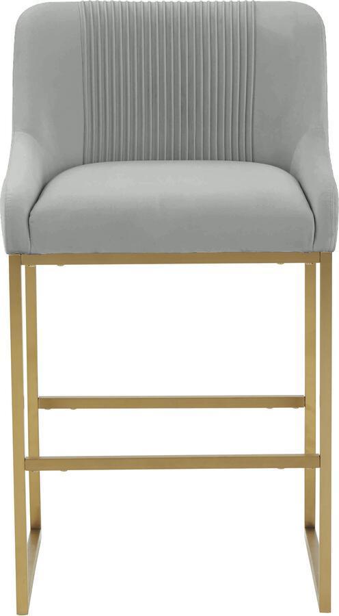 Tov Furniture Dining Chairs - Lisa Grey Pleated Velvet Dining Chair