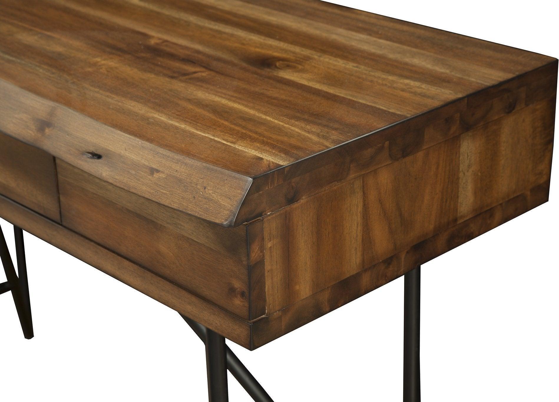 Alpine Furniture Desks - Live Edge Writing Desk Light Walnut
