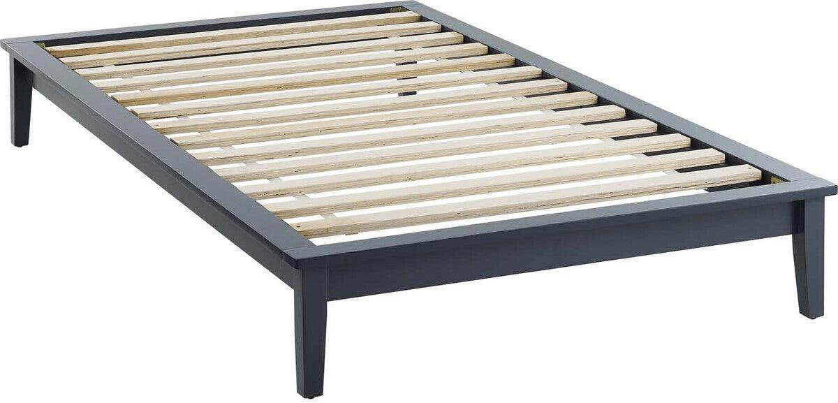 Modway Beds - Lodge Platform Twin Bed Frame Gray
